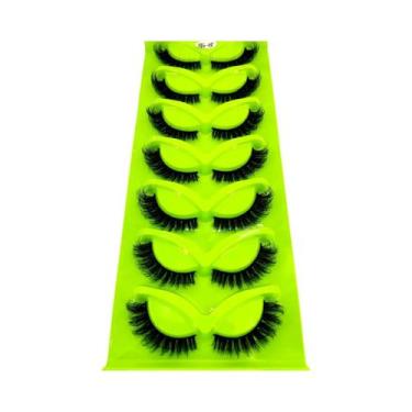 Imagem de Cílios Postiços Naturais E Volumosos Efeito Gatinho - 7 Pares De Cílio