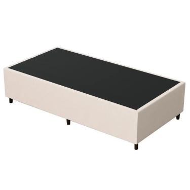 Imagem de Base Para Cama Box Solteiro 88x188cm Hit Z04 Suede Bege - Mpozenato