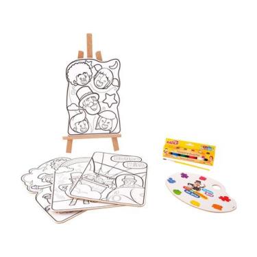 Imagem de Kit Quadros De Pintura Infantil Mundo Bita Com Cavalete - Nig Brinqued