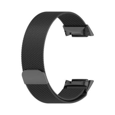 Imagem de Pulseira De Aço Inoxidável Milanese Loop Para Fitbit Charge 6 5, Subst