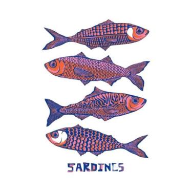 Imagem de Pôster Colorido De Animais Marinhos Em Tela Para Cozinha E Sala De Est