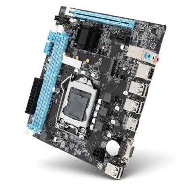 Imagem de Placa-mãe para Desktop Com Slot para CPU LGA 1155, Placa-mãe para Jogos H61 LGA 1155, DDR3 de Canal Duplo, M.2 NVMe NGFF, Alimentação Trifásica, Saída VGA HD