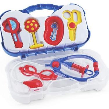 Imagem de Maleta Mini Doutor Pakitoys 1265 Colorida Kit Médico Infantil 8 Peças