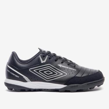 Imagem de Chuteira Society Umbro Neo-Comfort Unissex, Preto, Cinza, 42