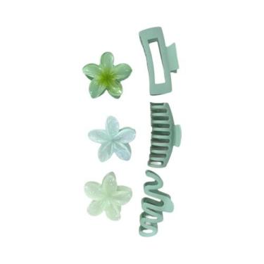 Imagem de Presilhas De Cabelo Florais Em Degradê Cor De Doce, 3 Peças/18 Peças, 