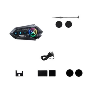 Imagem de Intercomunicador Bluetooth 5.4 Para Capacete De Motocicleta, À Prova d