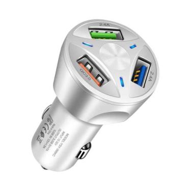 Imagem de Carregador De Carro 4USB QC3.0 Com Carregamento Rápido, Carregador De 