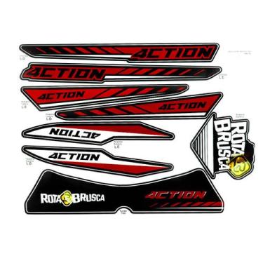 Imagem de Kit Gráfico Adesivos Take Carenagem Plástico Biker 4ction Honda CRF 23
