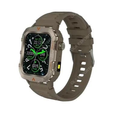 Imagem de Relógio Inteligente Militar Masculino 2.01" Com Chamada Bluetooth Por 
