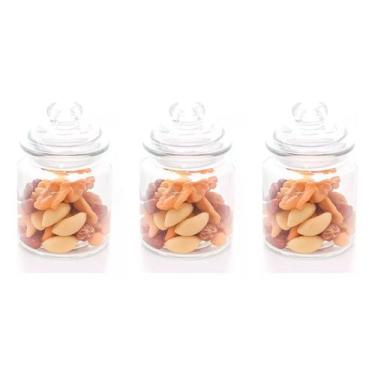 Imagem de Kit 3 Pote Mantimentos Vidro Resistente Arena 750ml  - Lyor