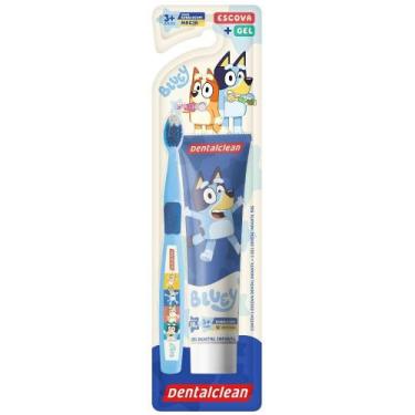 Imagem de Kit Escova e Gel Dental Infantil Dentalclean Bluey 50g