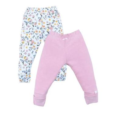 Imagem de Kit Culote Bebê Menina Suedine Floral Upi Uli -, RN