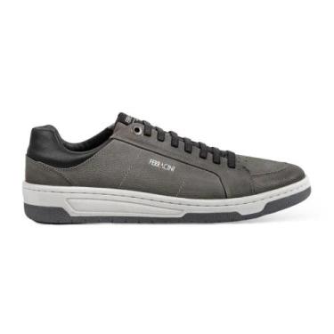 Imagem de Sapatênis Ferracini Masculino de Couro Casual Vox 8050-617E, Cinza, 42
