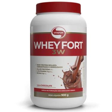 Imagem de Whey Fort 3W 900g Vitafor, Chocolate, 900g