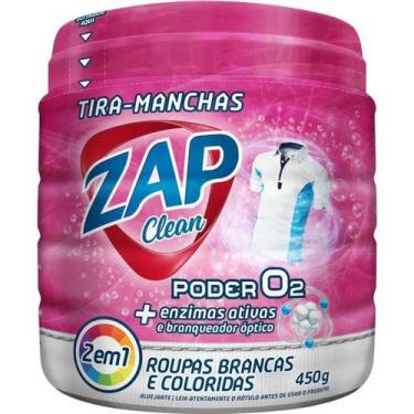 Imagem de Tira Mancas Poder O2 2 em1 Roupas Brancas e Coloridas Zap Clean