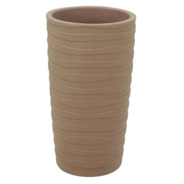 Imagem de Vaso para Plantas Folhagens Tramontina Grego Areia Decoração Grande 65cm Varanda Jardim
