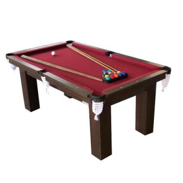 Imagem de Mesa de Sinuca Bilhar Snooker Engers RM1 Base de Ultra Tecido Vinho Bi