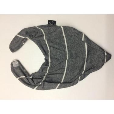 Imagem de Babador Bandana Geppetto -Mescla Claro com Listras Finas em Branco - P