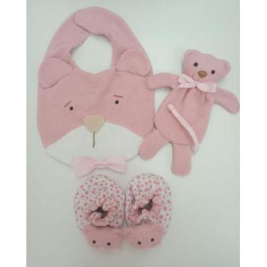 Imagem de Kit pantufa, babador e porta chupeta - Guibi costura criativa