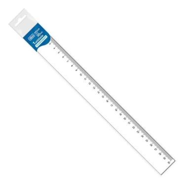 Imagem de Régua Escolar 30cm Transparente Resistente em Poliestireno Tilibra