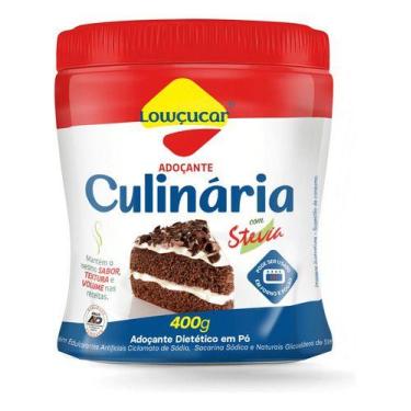 Imagem de Adoçante Culinária Lowçucar Stevia Em Pó S/glúten Pote 400 G