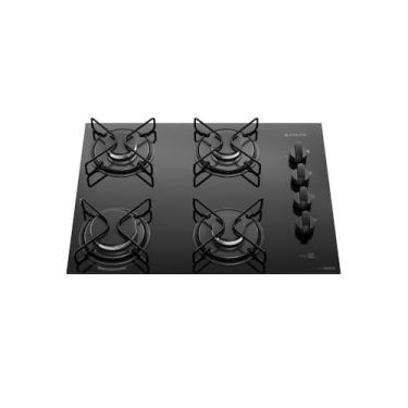 Imagem de Cooktop 4 Bocas Preto Mesa de Vidro Atlas Agile Up Mega Chama Bivolt