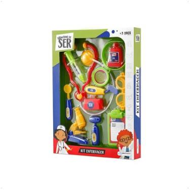 Imagem de Brinquedo Faz de Conta Kit Enfermagem com Acessórios Imaginação Colori