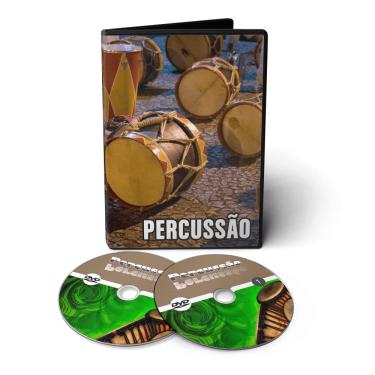 Imagem de Curso de Percussão: Pandeiro Tamborim Cabaça Cuíca Agogô Ganzá em 02 DVDs Videoaula
