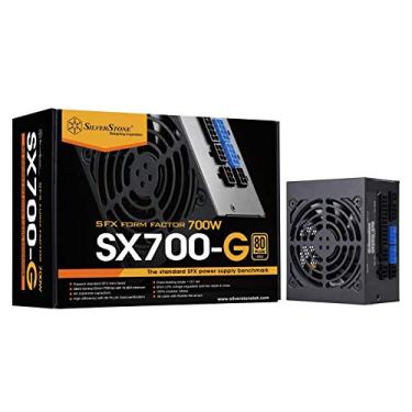 Imagem de SilverStone Technology SST-SX700-G 700W SFX Totalmente Modular 80 Plus Gold PSU com ventilador de 92 mm aprimorado e capacitores japoneses.