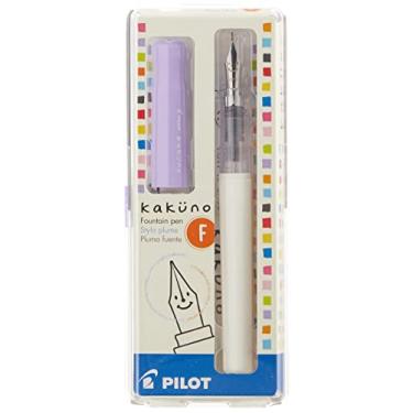 Imagem de Caneta-tinteiro Pilot Kakuno, estrutura em branco/roxo, ponta fina (90123)
