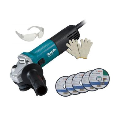 Imagem de Esmerilhadeira Makita 850W 4.1/2 Pol. M9510B + Acess 110V