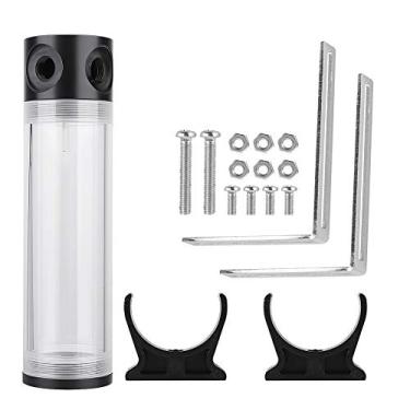 Imagem de Resfriamento a água, 190 mm / 240 mm / 300 mm / 400 mm * 50 mm de diâmetro POM cilíndrico CPU resfriador de água reservatório kit de dissipador de calor para computador PC