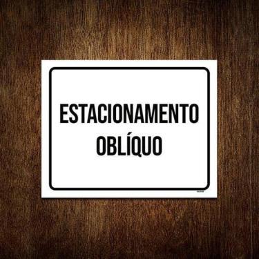 Imagem de Kit 3 Placa Sinalização - Estacionamento Oblíquo
