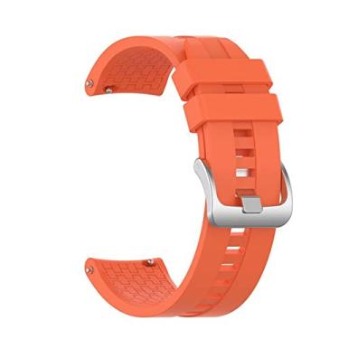 Imagem de Pulseira 22mm compatível com Amazfit GTR4 A2166 silicone style cor:Laranja