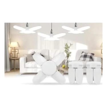 Imagem de Lampada, Lampada de Led, Bulbo, Deformável, Branca, 60W, Base E27, Dobrável 4 Hastes