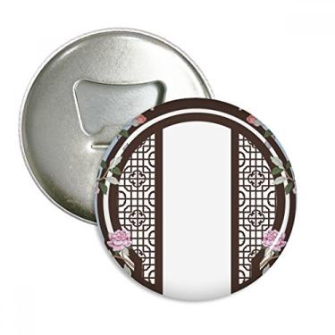 Imagem de Cultura Chinesa Azul Flor Porta Abridor de Garrafas Imã de Geladeira Emblema Multifuncional