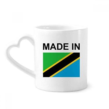 Imagem de Feito na Tanzânia Country Love Caneca Café Cerâmica Copos Copo de Coração de Vidro