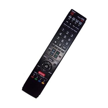 Imagem de Controle remoto substituído compatível com Sharp LC-70EQ30U LC60SQ10 LC-60TQ15U LC60UD27U LC-70LE660U LC70LE661U AQUOS LED HD TV com botão Netflix 2D/3D