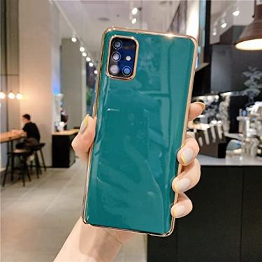 Imagem de Capa de telefone de silicone de revestimento de luxo para Samsung Galaxy S22 S21 S20 FE 5G S10 Lite S9 Plus Note 10 9 8 20 Ultra Capa traseira dourada, verde esmeralda, para s21 ultra