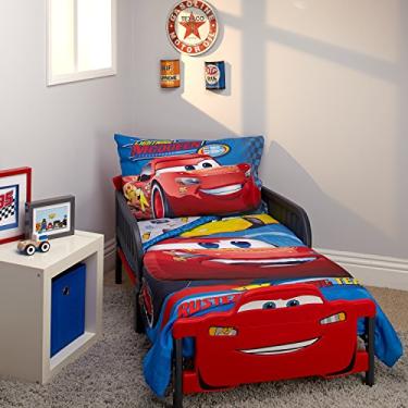 Imagem de Disney Conjunto de cama infantil Cars Rusteze Racing Team, azul/vermelho/amarelo/branco