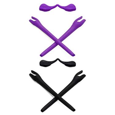 Imagem de Mryok Kits de substituição para óculos de sol Oakley Radar EV Path OO9208 / Pitch OO9211 / ajuste asiático OO9275, Roxo e preto, One Size