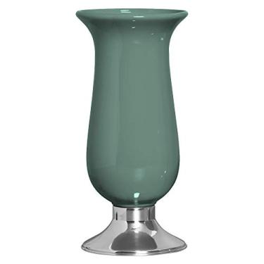 Imagem de Vaso Imperial Pé de Alumínio, Ceramicas Pegorin, 158, Verde