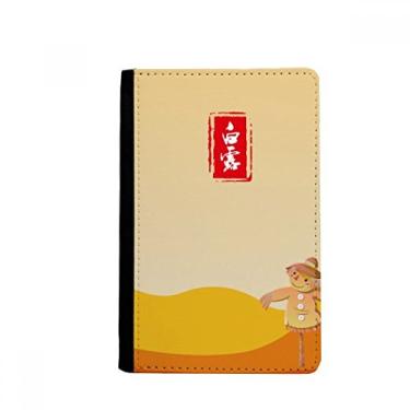 Imagem de Carteira Circular White Dew Twenty Four Solar Term Porta-passaporte Notecase Burse Carteira Porta-cartão