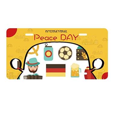 Imagem de DIYthinker Placa Cultural de Salsicha de Cerveja Futebol Brasil Decoração de Carro Dia da Paz