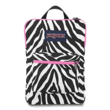 Imagem de JanSport Digital SuperBreak Sleeve Backpack (Black / White Fluorescent Pink Miss Zebra)