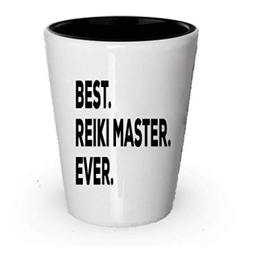 Imagem de Copo de shot Reiki Master – Melhor Reiki Ever – Presentes Reiki – Para os amantes do mestre Reiki – Ideia de presente inovadora – Divertido – Para uma ideia de presente – Adicionar ao conjunto de caixa de presente (1)