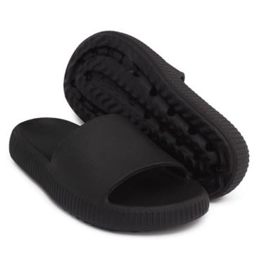 Imagem de Chinela Nuvem Unissex Confortável Mácia Sándalia Ortopedica Antiderrapante Leve (Preto, BR, Adulto, Numérico, 40)