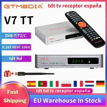 Imagem de GTMEDIA-Receptor de TV Digital Terrestre  Sintonizador Full HD  Decodificador  TDT  DVB-C  DVB-T2