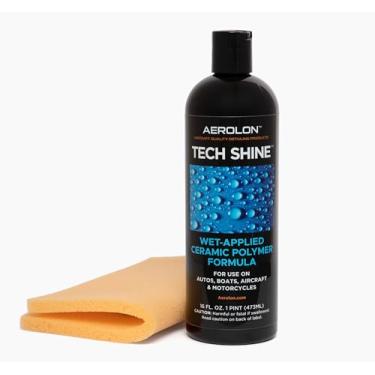 Imagem de Aerolon Tech Shine: Revestimento cerâmico para carros, cera de carro, polimento de carro, revestimento de polímero cerâmico, polimento e selante de revestimento superior hidrofóbico, 6-8 aplicações