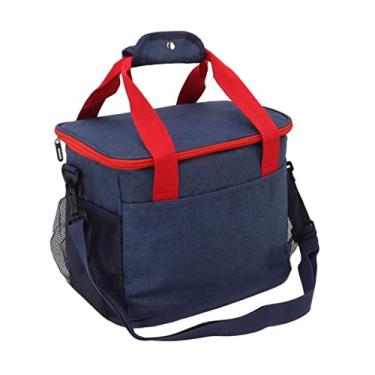 Imagem de Bolsa Térmica Grande, Espessante, à Prova D'água, Isolamento Térmico, à Prova de Vazamento, Com Alça de Ombro, para Trabalho de Escritório (Azul-marinho)